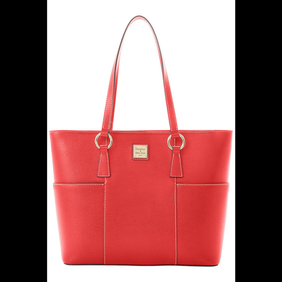 Dooney & Bourke Saffiano Helena Shopper Red
